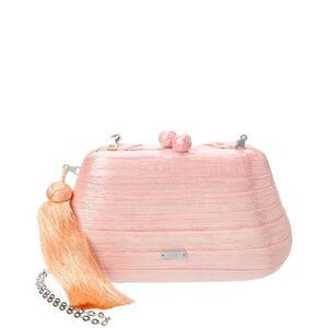 Rafé Rosie Straw Clutch, Pink